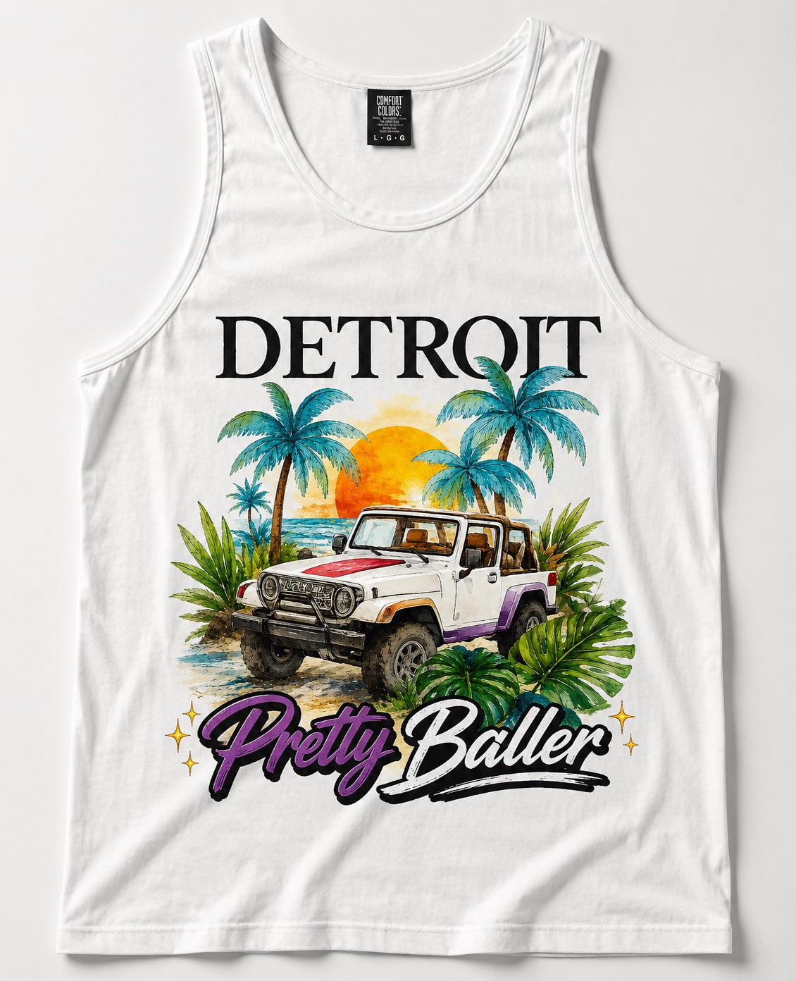 Detroit Pretty Baller Tank product mockup