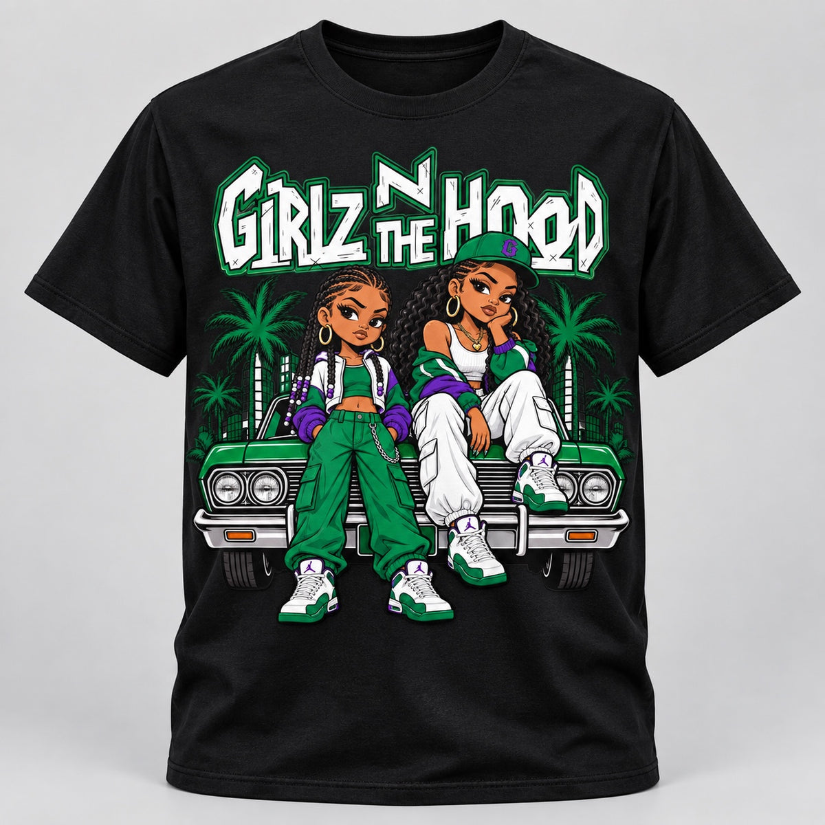 Girlz N the Hood Tee product mockup