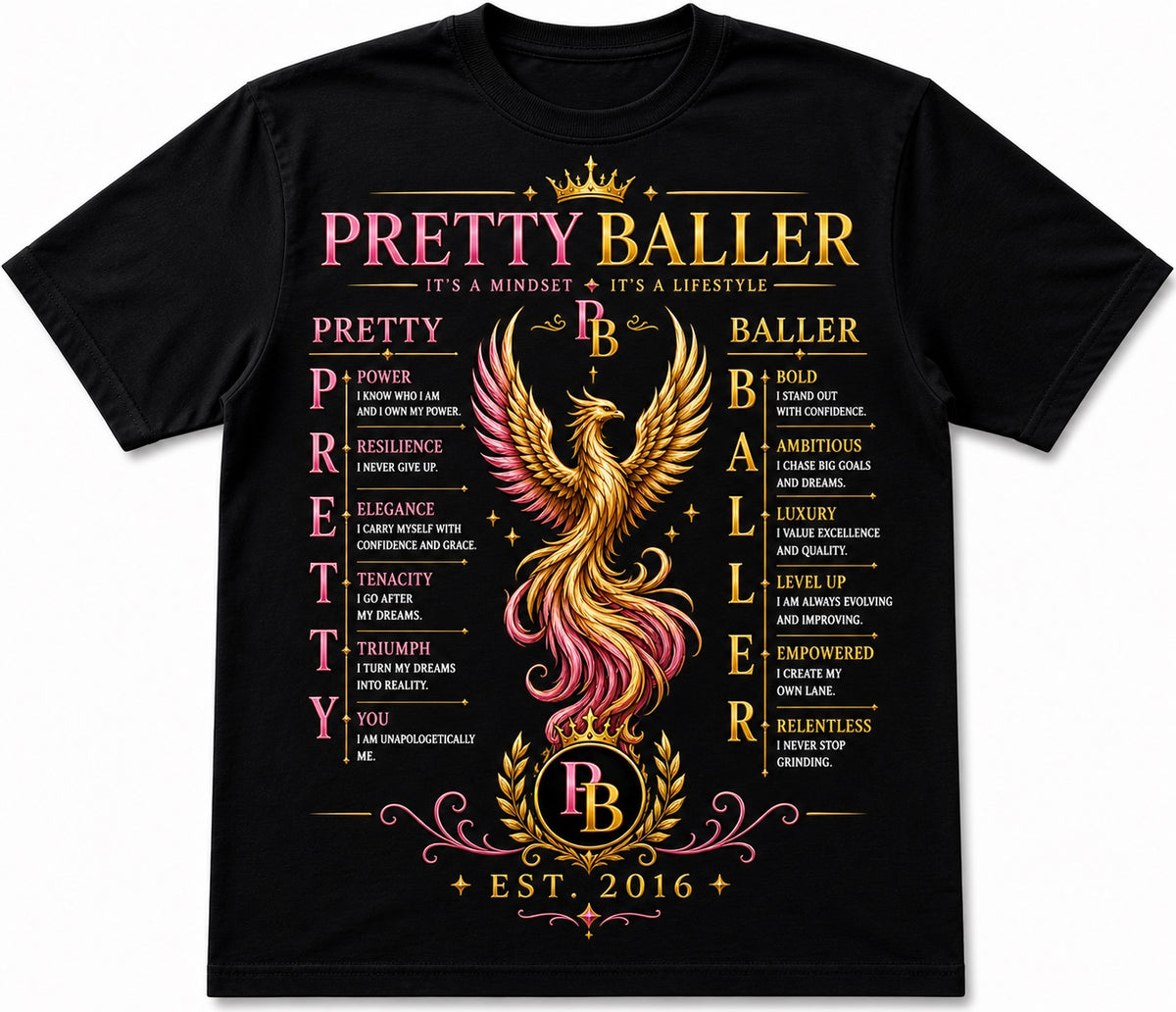 Pretty Baller Phoenix Tee product mockup